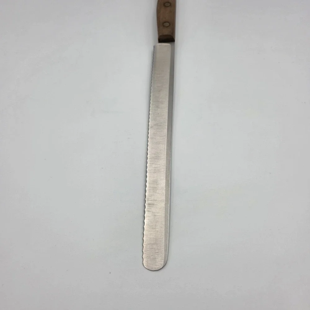 Vintage Chicago Cutlery Wood Handle BT10 Serrared Bread Knife Kitchen 10